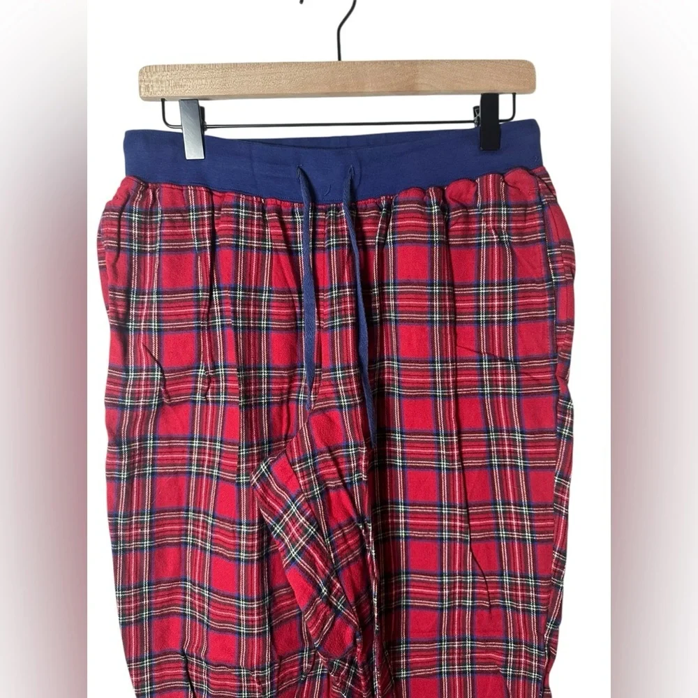 L.L. Bean‎ Men’s Plaid Flannel Pajama Pants Red Blue M Regular